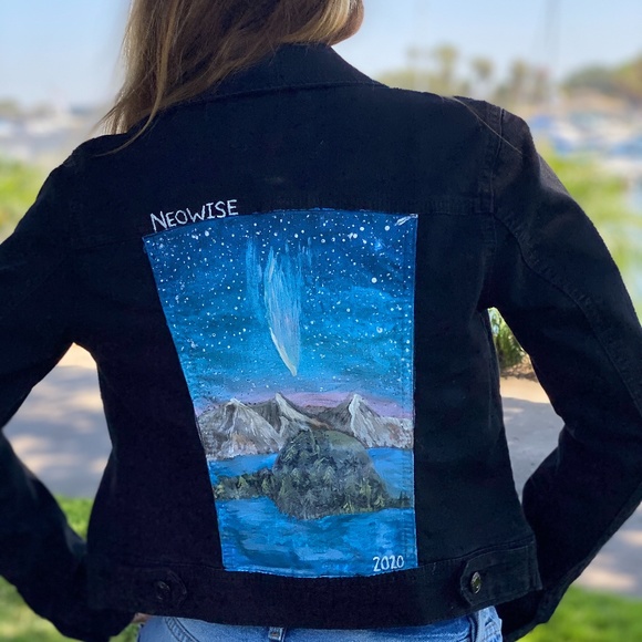Neowise Custom Hand Painted Wearable Art Jacket - Picture 2 of 8